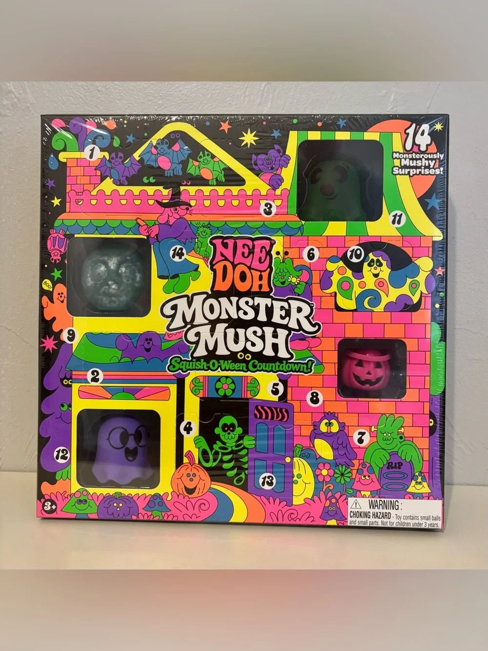 NeeDoh Monster Mush Squish-O-Ween Countdown 14 Surprises x2